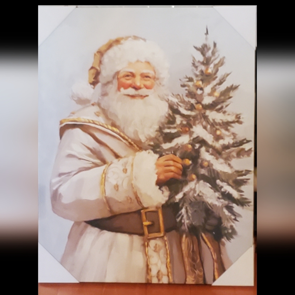 NEW 2025 DOLLAR GENERAL CHRISTMAS SANTA CANVAS. 22"×28. CROSS POSTED